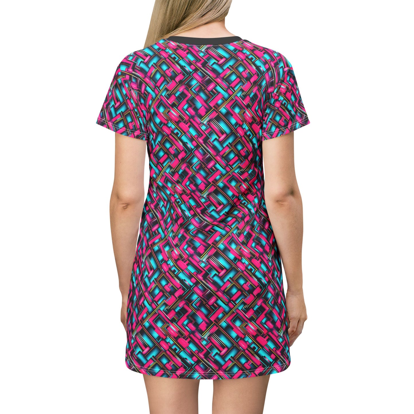 Neon 1980s-Inspired T-Shirt Dress