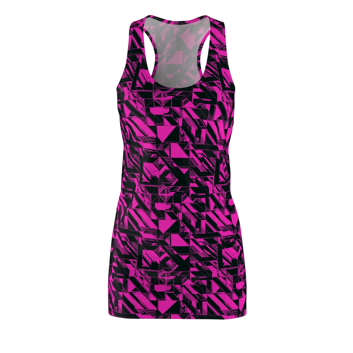 Memphis Neon Retro Women's Racerback Dress