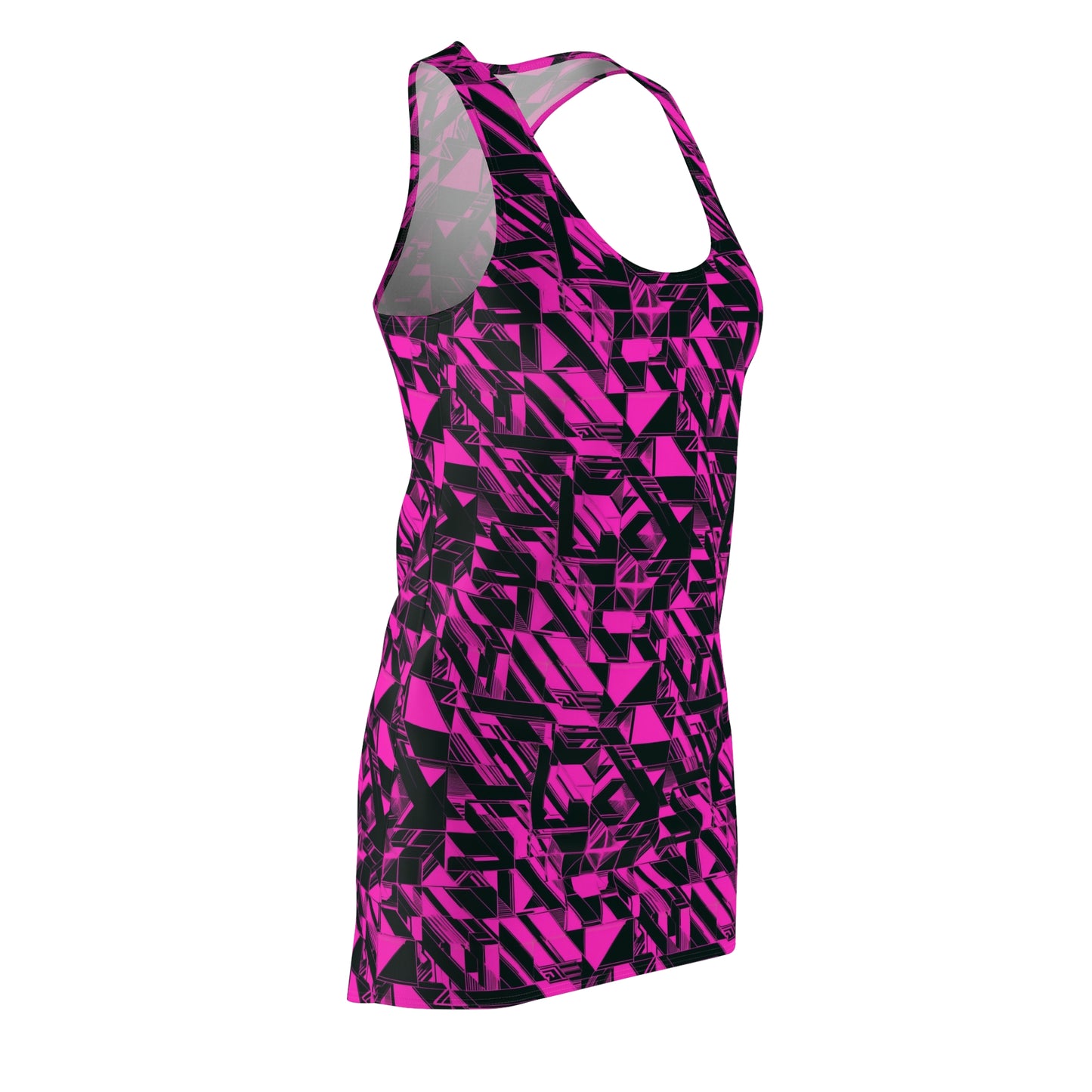 Memphis Neon Retro Women's Racerback Dress