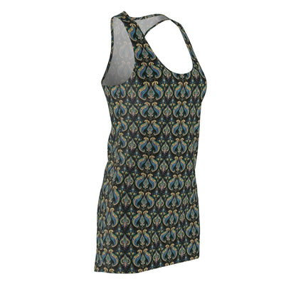 Floral Paisley Pattern - Women's Cut & Sew Racerback Dress (AOP)