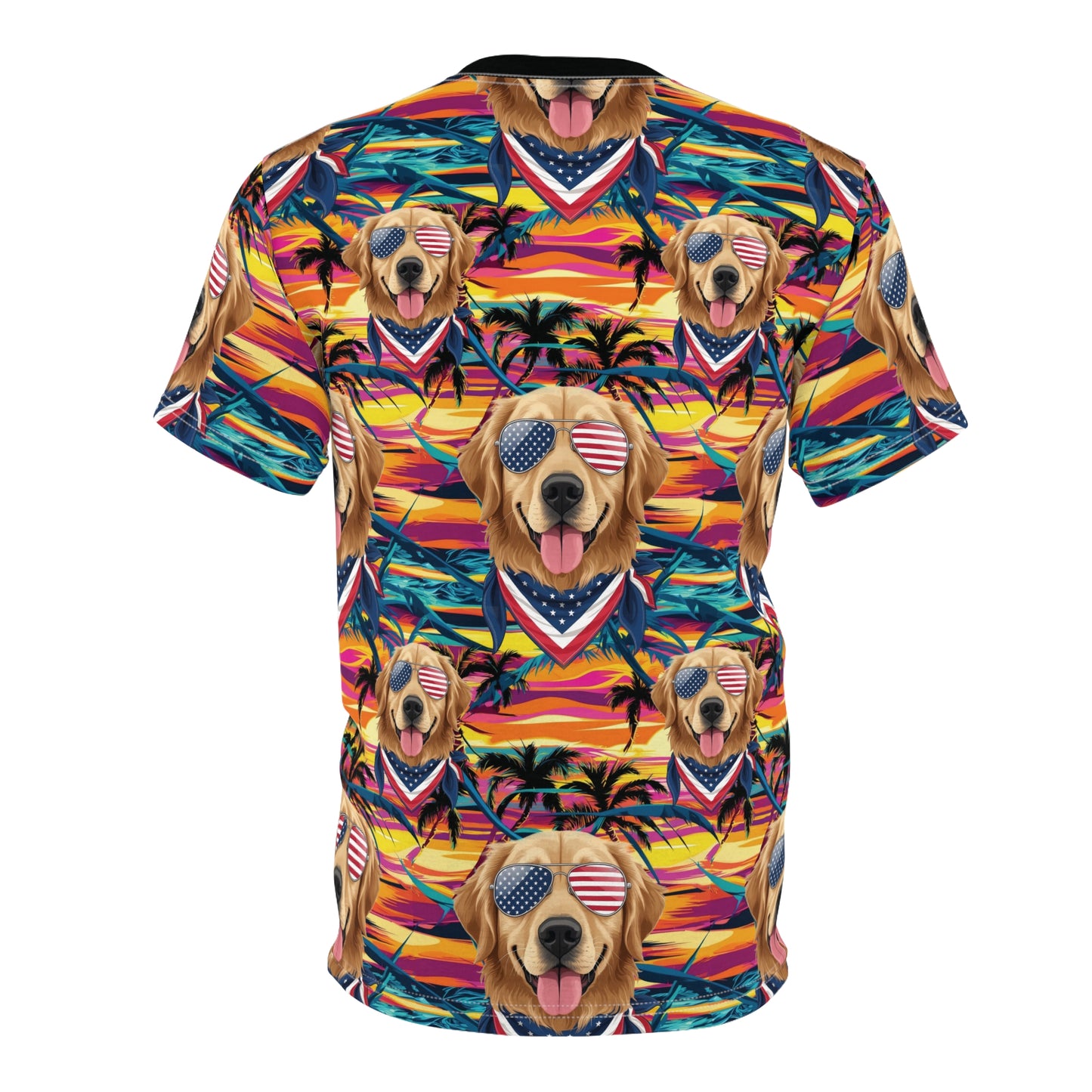 Hawaiian Doggo Print - Unisex Cut & Sew Tee (AOP)