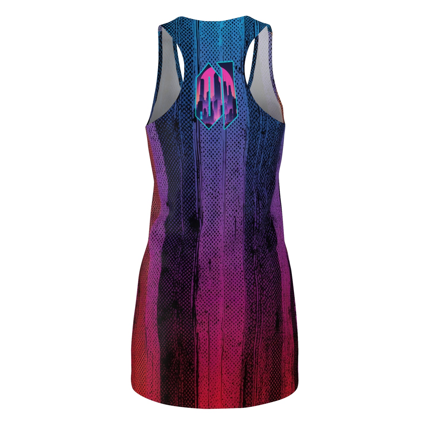 Night City 01 - Women's Cut & Sew Racerback Dress (AOP)