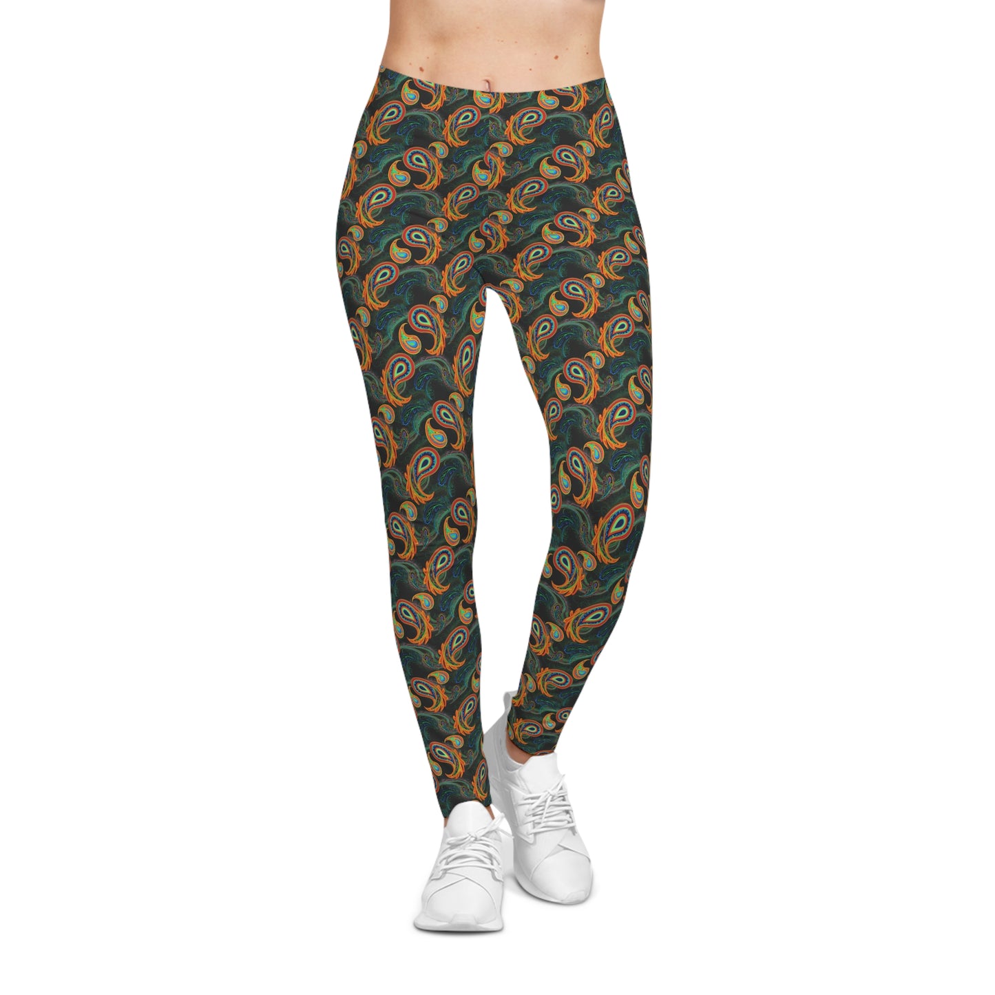 Bright Paisley Print - Women's Casual Leggings (AOP)