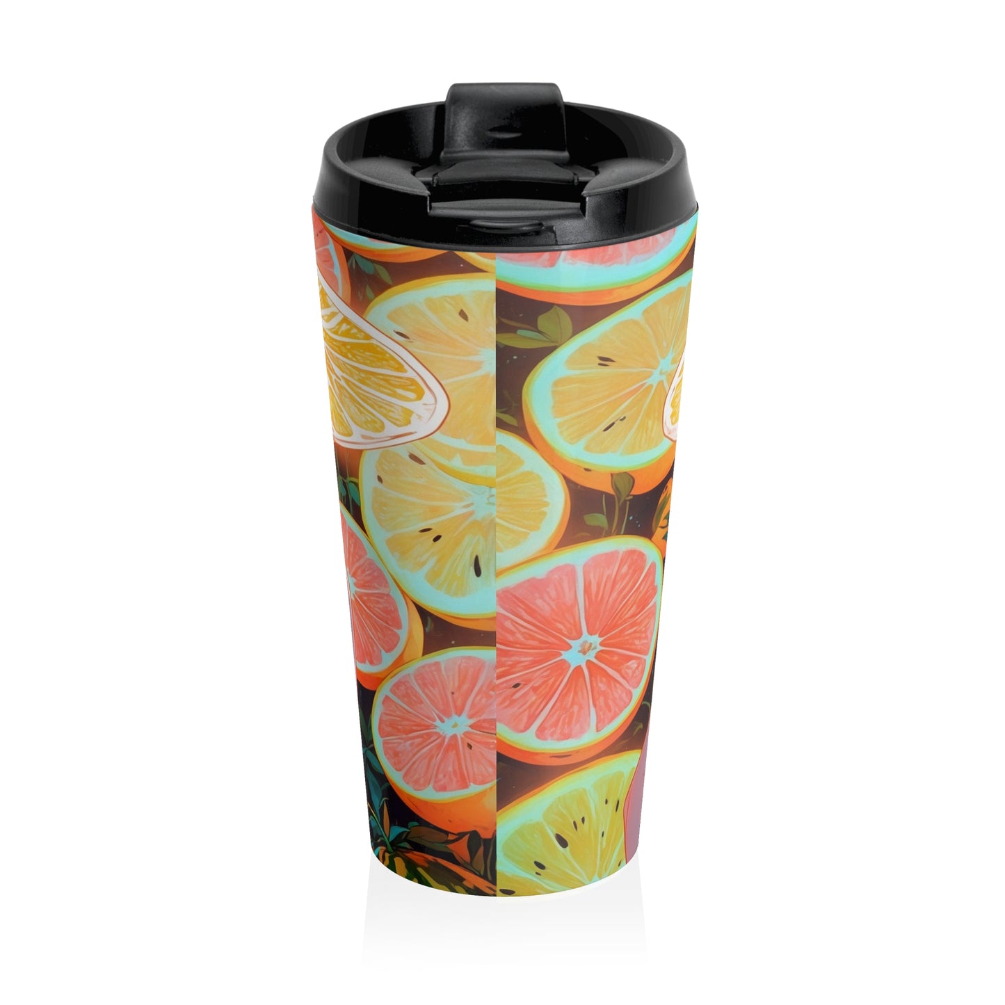 Neon Melon Vibe - Stainless Steel Travel Mug