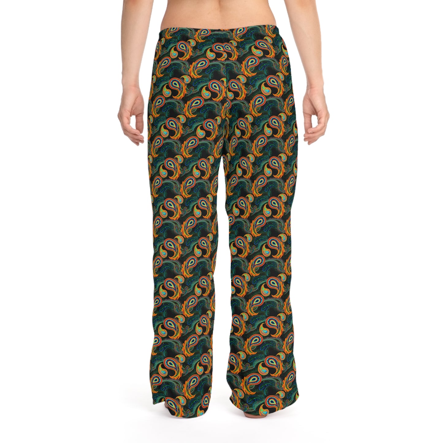 Bright Paisley Print - Women's Pajama Pants (AOP)