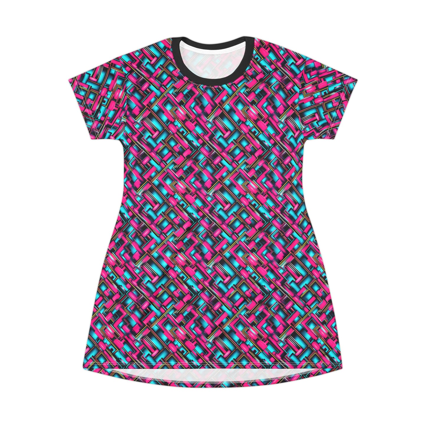 Neon 1980s-Inspired T-Shirt Dress