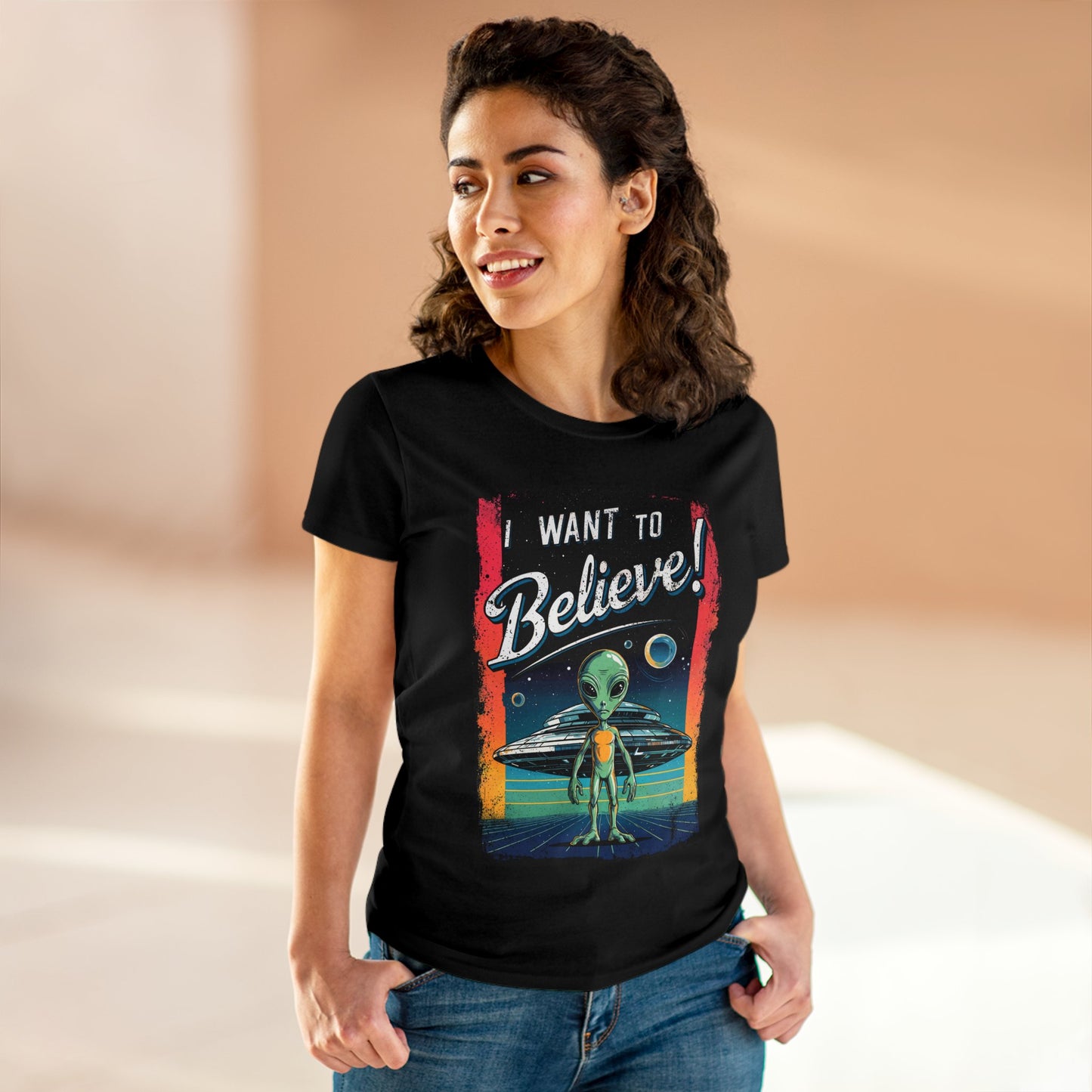 I want to believe - Women's Midweight Cotton Tee