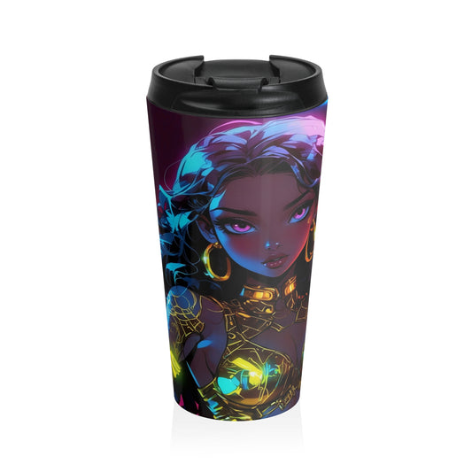 Neon Ember Brew - Stainless Steel Travel Mug