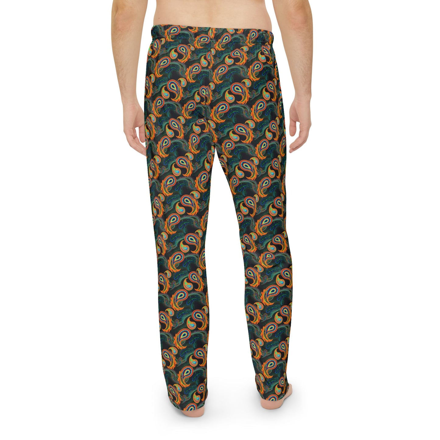 Bright Paisley Print - Men's Pajama Pants (AOP)