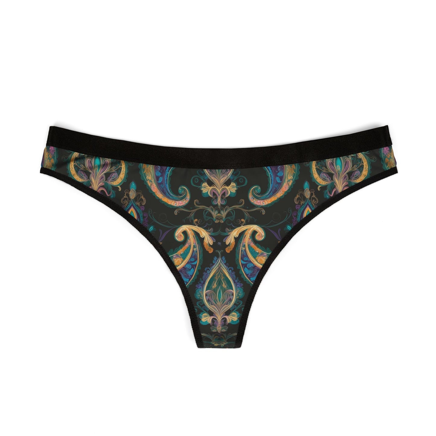 Floral Paisley Pattern - Women's Thongs (AOP)