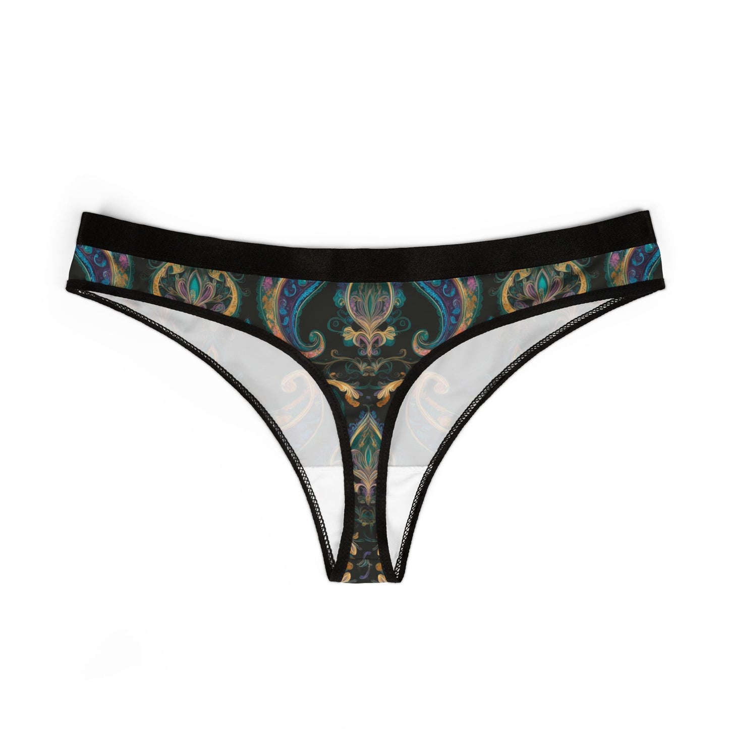 Floral Paisley Pattern - Women's Thongs (AOP)