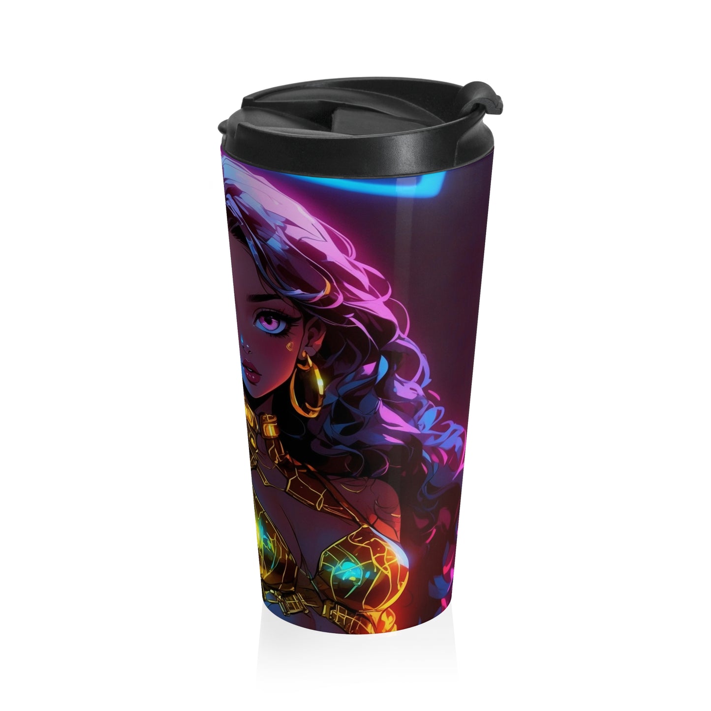 Neon Ember Brew - Stainless Steel Travel Mug