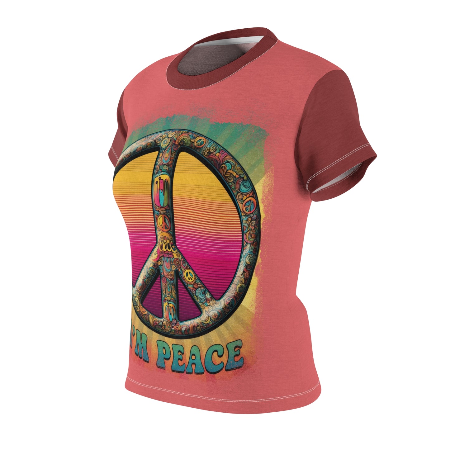 (Retro) I'm Peace - Women's Cut & Sew Tee (AOP)