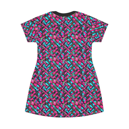 Neon 1980s-Inspired T-Shirt Dress