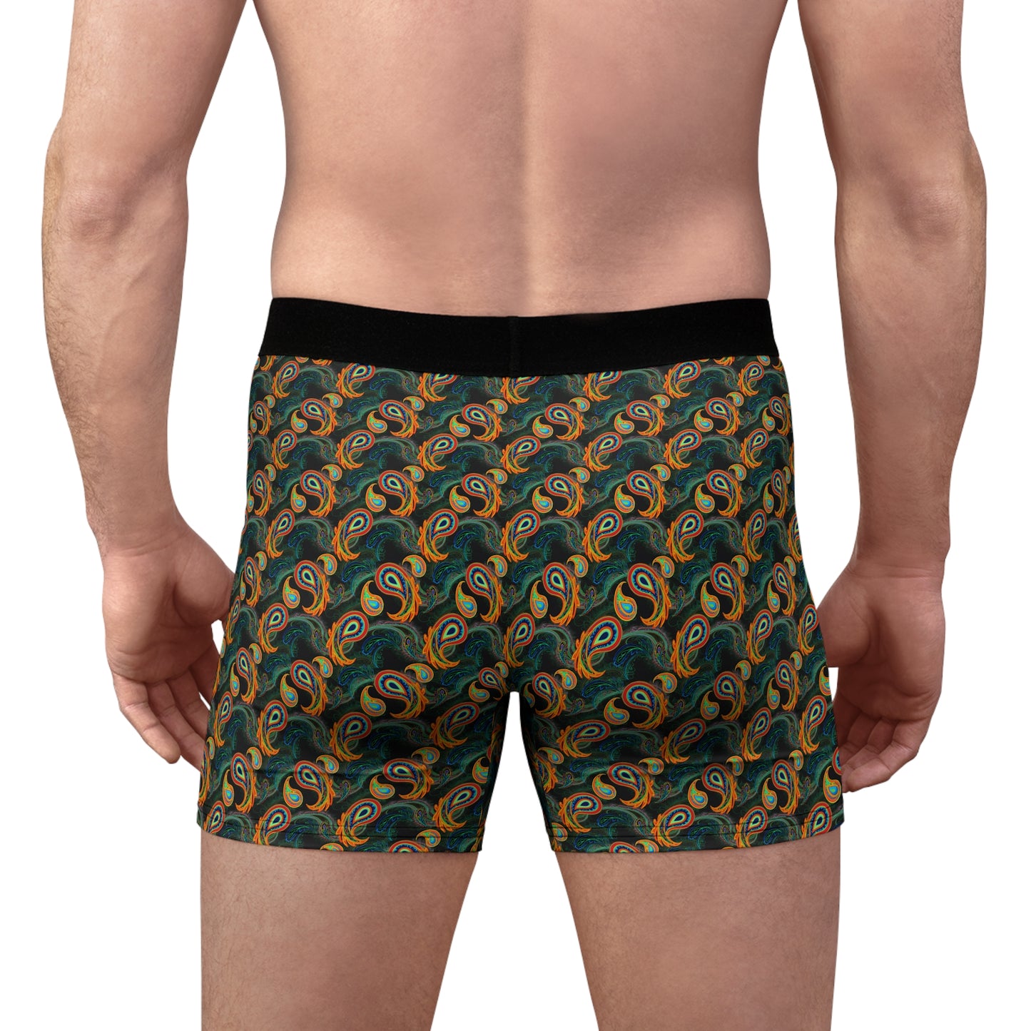 Bright Paisley Print - Men's Boxer Briefs (AOP)