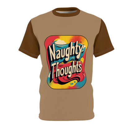 Naughty Thoughts - Unisex Cut & Sew Tee (AOP)