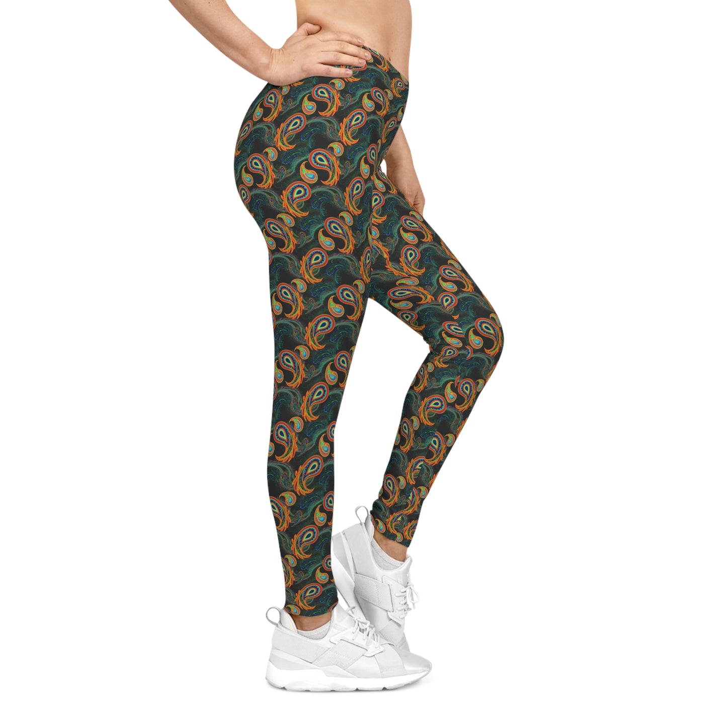 Bright Paisley Print - Women's Casual Leggings (AOP)