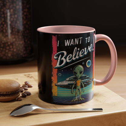 I Want To Believe - Accent Coffee Mug (11, 15oz)