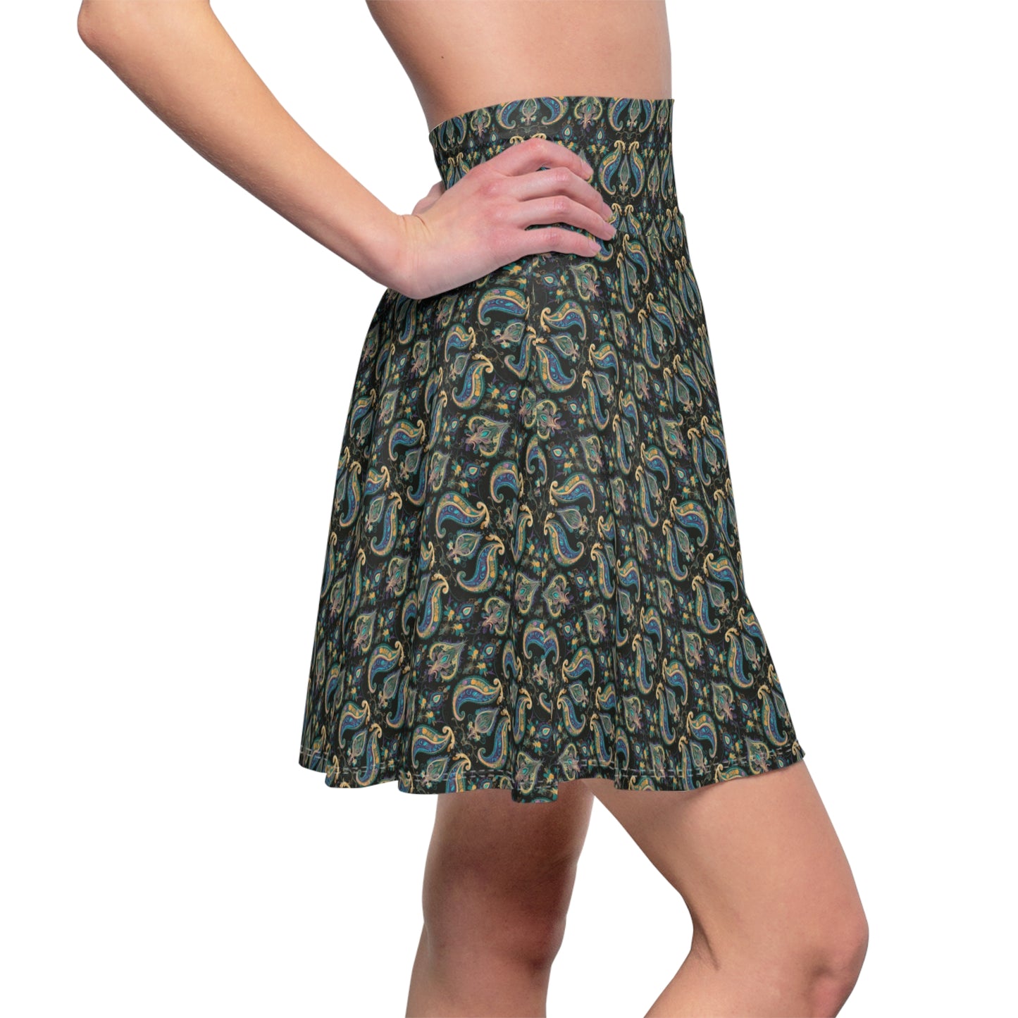 Floral Paisley Pattern - Women's Skater Skirt (AOP)