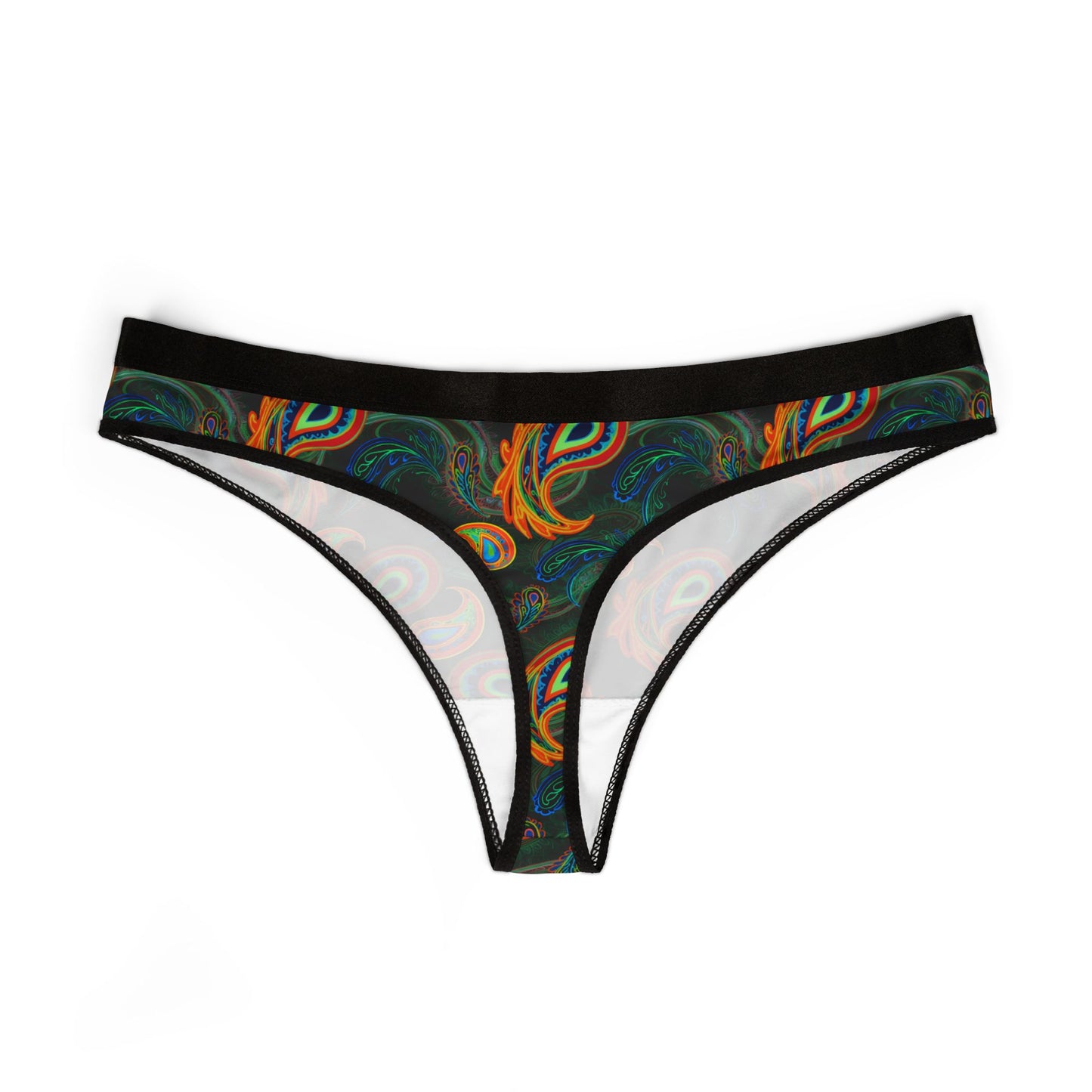 Bright Paisley Print - Women's Thongs (AOP)