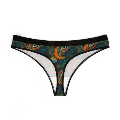 Bright Paisley Print - Women's Thongs (AOP)