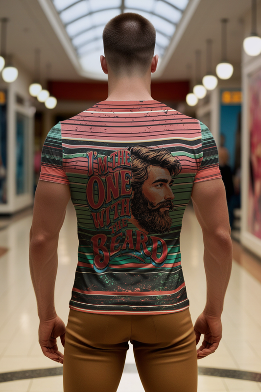 (Back) I'm The One With The Beard - Unisex Cut & Sew Tee (AOP)