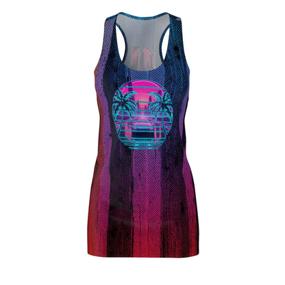 Night City 01 - Women's Cut & Sew Racerback Dress (AOP)