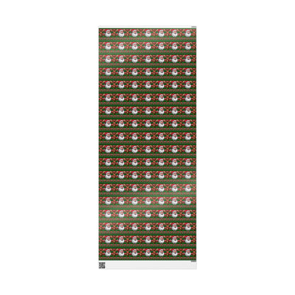 Wrapping Papers - Christmas Cheer Festive Santa and Reindeer Seamless Pattern Print