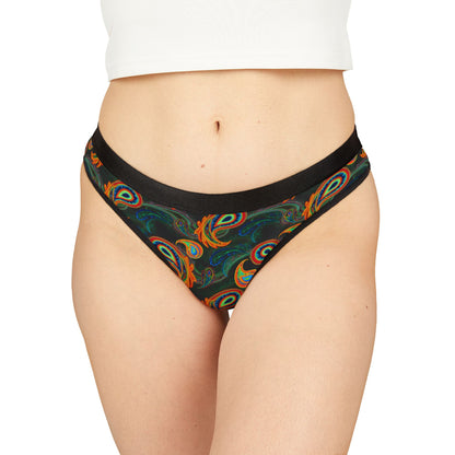 Bright Paisley Print - Women's Thongs (AOP)