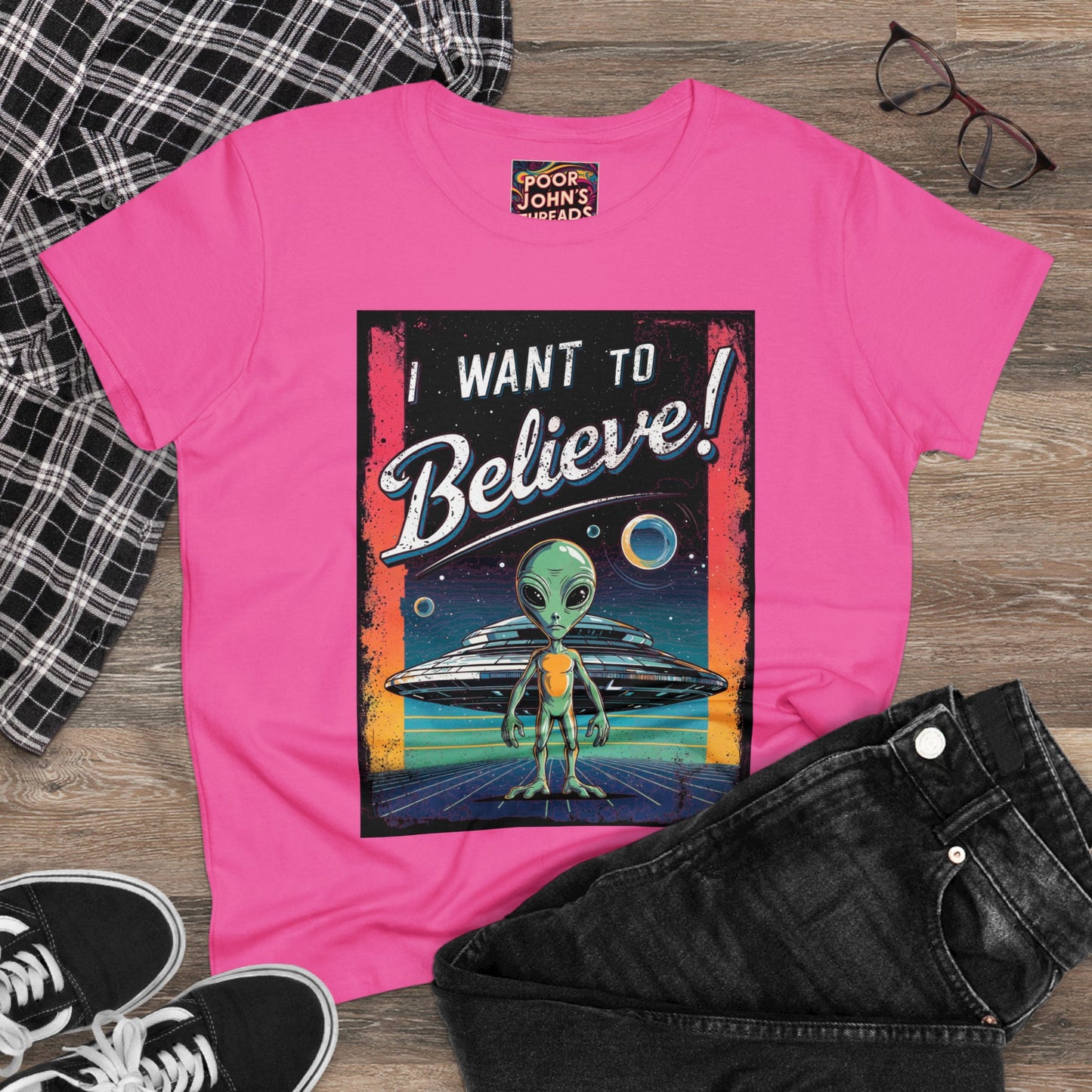 I want to believe - Women's Midweight Cotton Tee