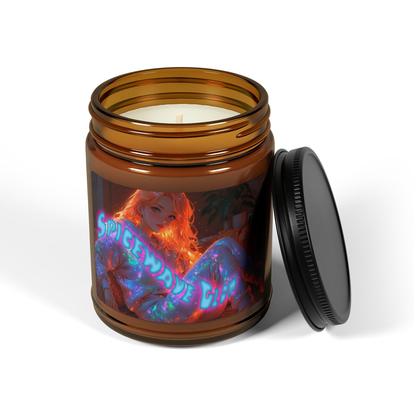 Spicewave Glow - Scented Soy Candle (Amber Jar)