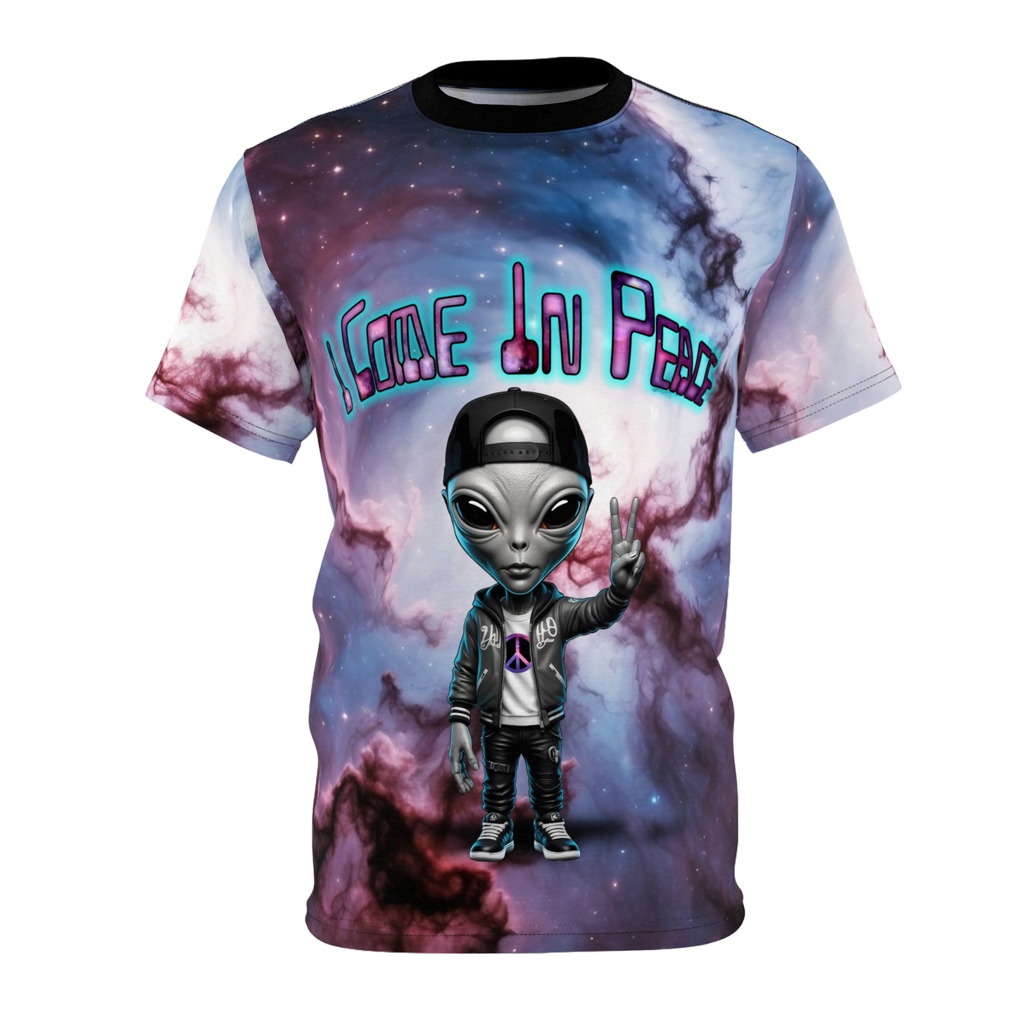 I Come In Peace - Unisex Cut & Sew Tee (AOP)