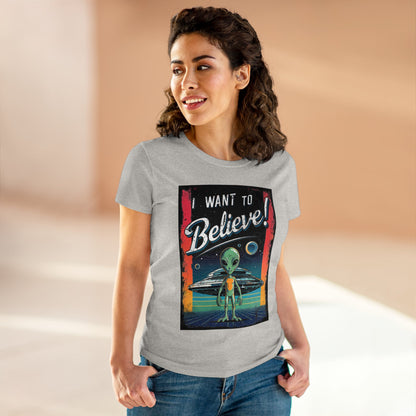 I want to believe - Women's Midweight Cotton Tee