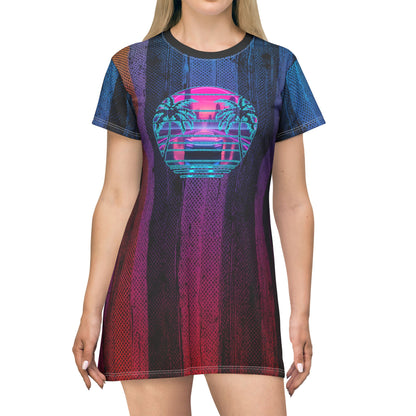 Night City 01 - T-Shirt Dress (AOP)