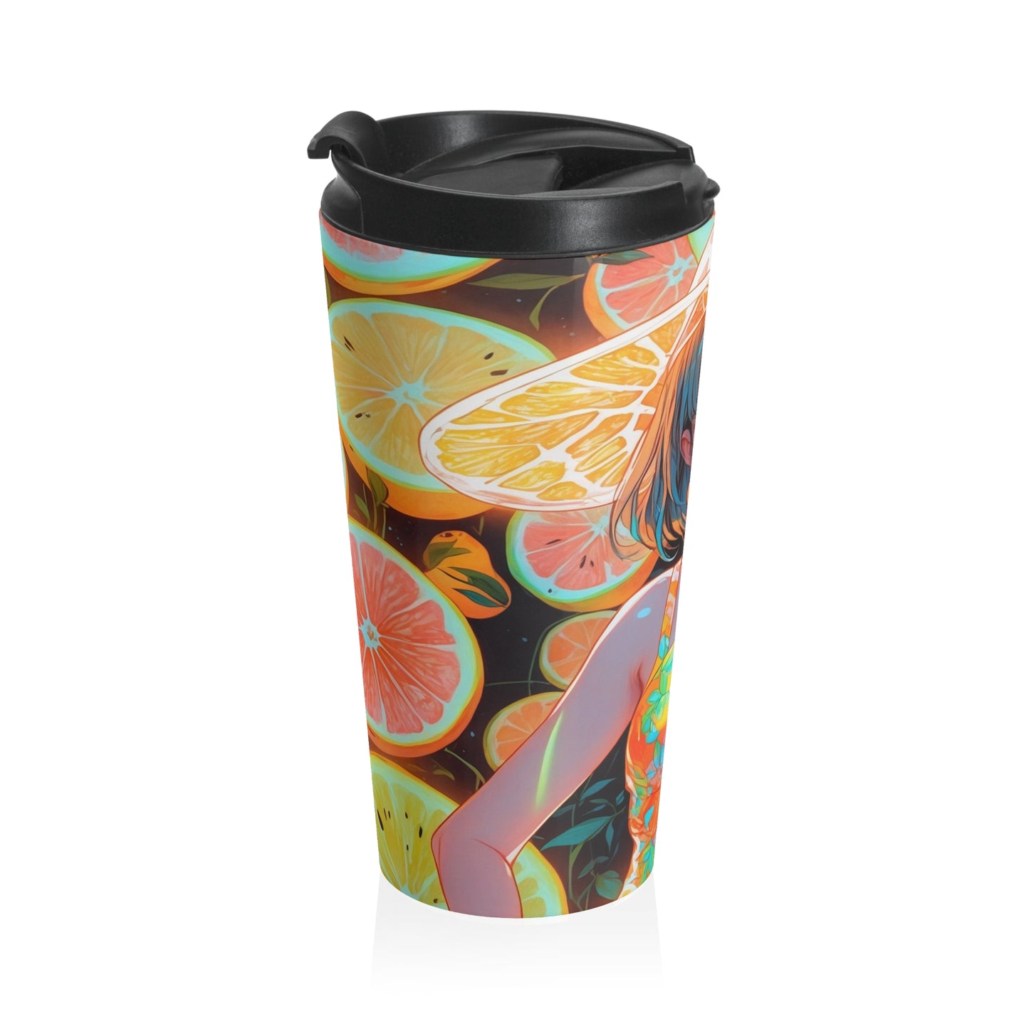 Neon Melon Vibe - Stainless Steel Travel Mug