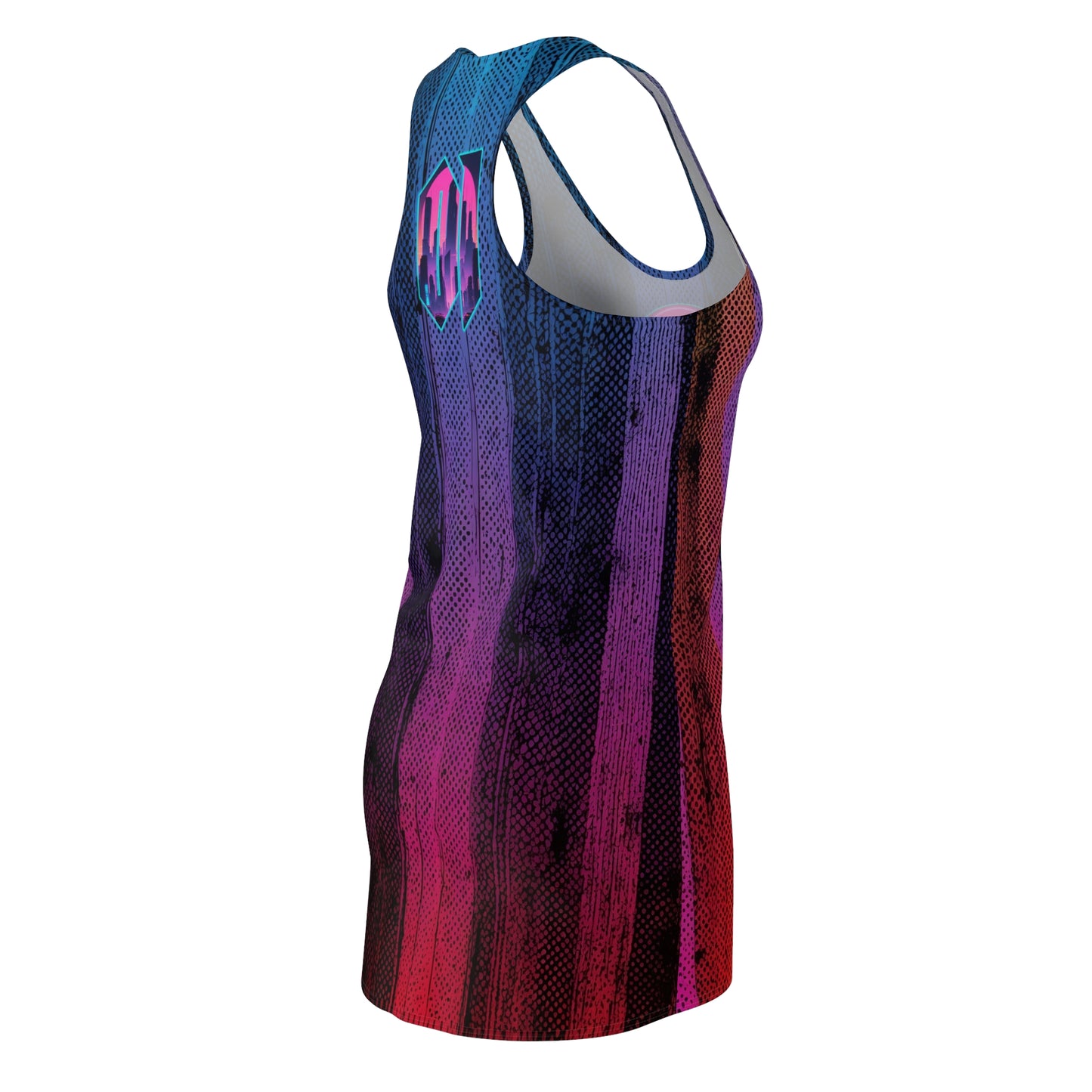 Night City 01 - Women's Cut & Sew Racerback Dress (AOP)