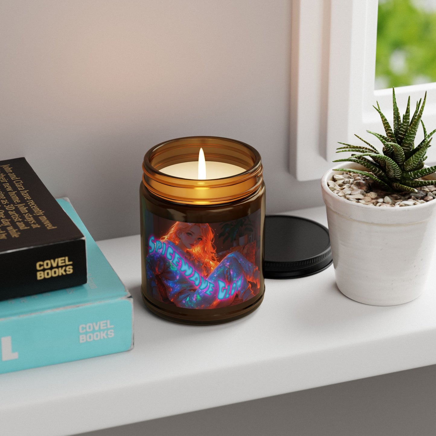 Spicewave Glow - Scented Soy Candle (Amber Jar)