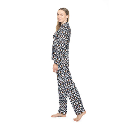 Halloween Print - Women's Satin Pajamas (AOP)