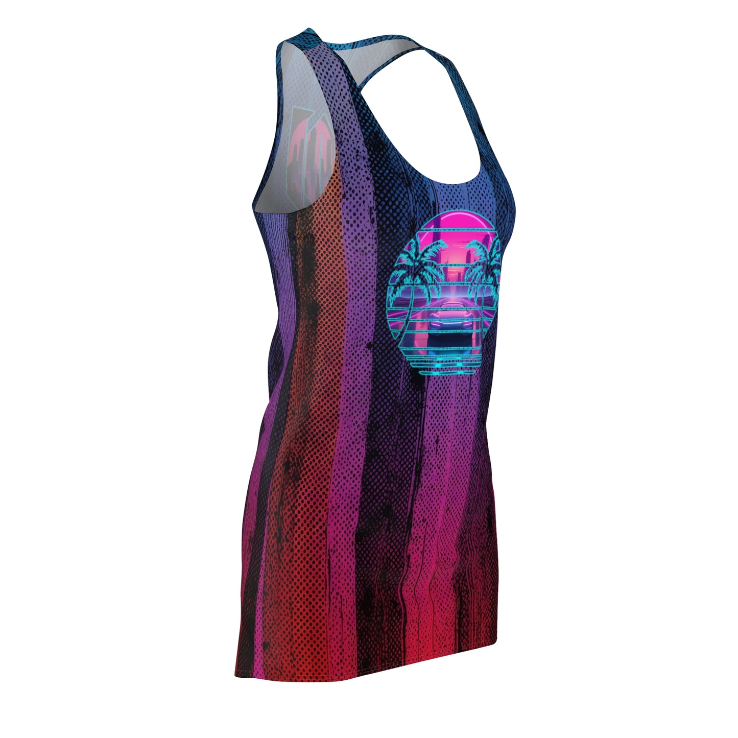 Night City 01 - Women's Cut & Sew Racerback Dress (AOP)