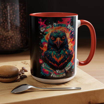 Crows Before Bros - Accent Coffee Mug (11, 15oz)