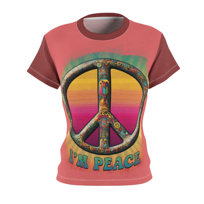 (Retro) I'm Peace - Women's Cut & Sew Tee (AOP)