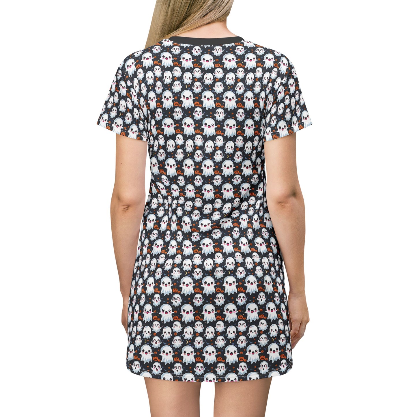 Halloween Print T-Shirt Dress (AOP)