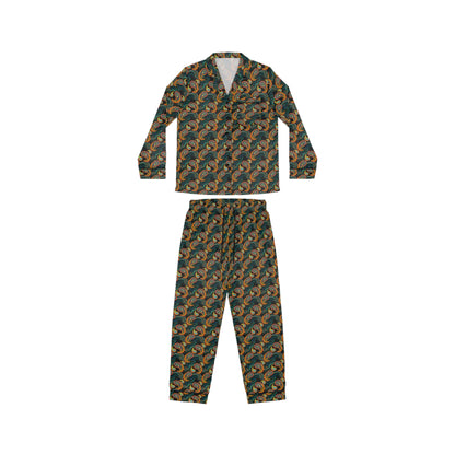 Bright Paisley Print - Women's Satin Pajamas (AOP)