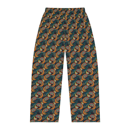 Bright Paisley Print - Men's Pajama Pants (AOP)